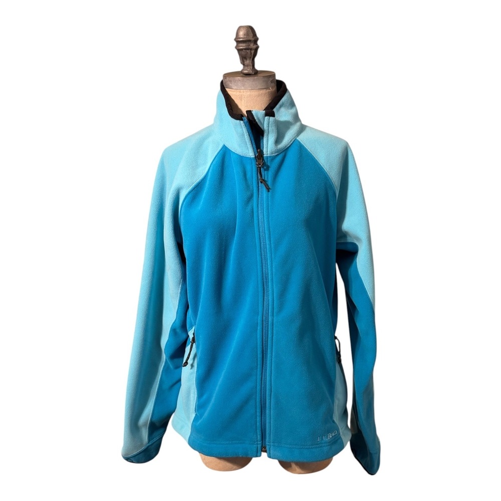 L.L.Bean Women's 3-in-1 Rain Jacket Coat The Weather Channel Blue Sz Lg